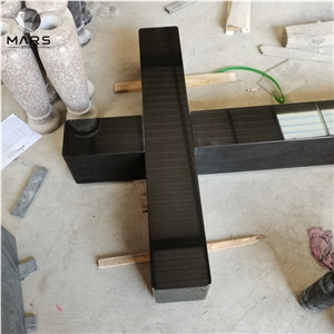 Best Price High Quality Cross Black Granite Stone Monument